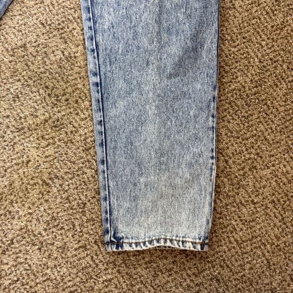 Gitano Mom Jeans Size 32 Short Blue 100% Cotton Acid Wash High Waist Vintage 80s - Picture 2 of 11